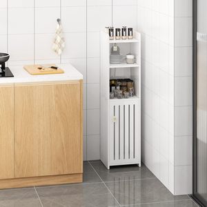 Oushumei Bathroom Storage Rack 60X70cm 4 Layers With Door Corner Freestanding Shelf - Product Image 2