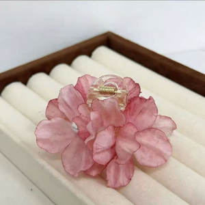 New Elegant Light Color Series Flower Hair Claw <b>Clip</b> Light Luxury Niche Design Women's Acrylic Hair Claw <b>Clips</b> Fashion Headwear - Product Image 5