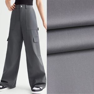 100% algodón TALADRO PANTALONES TELA 10*10 450 g/m Sarga de peso pesado/chino/tela tejida de perforación Venta al por mayor Chaqueta elástica Tela Spandex - Product Image 5