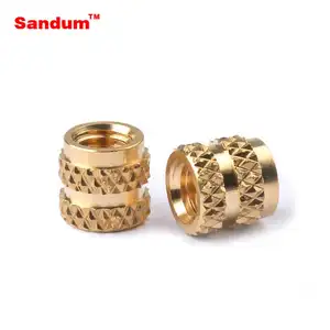 Top Classical Item Engineering Plastic Components Diamond Knurled Through Hole Brass Stainless Steel Molded-In Threaded Insert