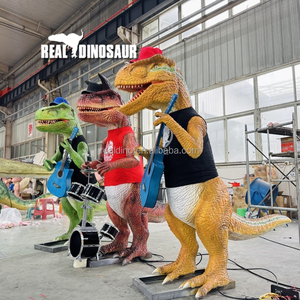 Exhibiciones de Dinosaurios Animatrónicos de Dibujos Animados con Música Personalizada para Parques de Diversiones, Bandas de Animatrónicos de Fibra de Vidrio y Metal para Interiores/Exteriores, Centros Comerciales - Product Image 2