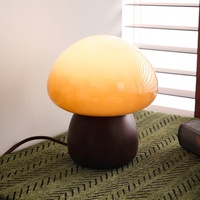 Lampe de table champignon à spectre complet, design vintage, rechargeable, protection oculaire, décorative pour chambre, chevet, bureau, salon