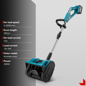 ONEVAN 2500W Déneigeuse électrique sans balais 250mm Balayeuse à <span class=keywords><strong>neige</strong></span> sans fil <span class=keywords><strong>Pelle</strong></span> à <span class=keywords><strong>neige</strong></span> Nettoyage de la rue Cour pour <span class=keywords><strong>batterie</strong></span> 18V - Product Image 5