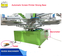 Máquina de Impresión de Camisetas Automática de 4 Colores con 10 Paletas para Impresión Textil