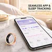 Bague connectée en acier inoxydable pour homme - Suivi d'activité IP68, moniteur de santé, fréquence cardiaque, suivi du sommeil, contrôle gestuel, chargement magnétique