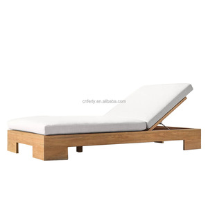 Mới đến đồ nội thất sang trọng Patio vườn ghế sofa vườn bộ gỗ rắn gỗ tếch <span class=keywords><strong>wicker</strong></span> phòng chờ Chaise phơi nắng - Product Image 4