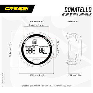 DONATELLO Ordinateur de plongée noir/rose Écran élégant et résistant aux rayures - Product Image 5