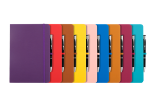 A5 Magenta Màu Sắc Tùy Chỉnh Logo Lót Hàng Tháng Hàng Ngày Da Bìa Cứng Máy Tính Xách Tay Kế Hoạch Với Ban Nhạc Đàn Hồi - Product Image 2