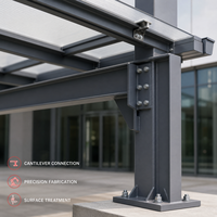 Abri de Pluie en Acier Préfabriqué, Couverture Métallique pour Entrée, Protection Extérieure Personnalisée pour Bâtiments