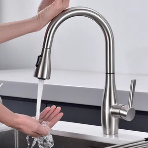 Touch function flexible spout single hole 304 Stainless Steel kitchen faucet with sensor - Product Image 2