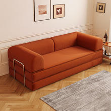 Hiện đại chuyển đổi có thể ngả nén chân không <span class=keywords><strong>sofa</strong></span> vải to sợi vải kim loại khung <span class=keywords><strong>sofa</strong></span> giường cố định Vuông cắt phòng khách <span class=keywords><strong>sofa</strong></span> - Product Image 4