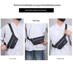 Sac banane unisexe multifonctionnel en tissu Oxford imperméable avec poche pour téléphone portable et logo personnalisé - Product Image 5