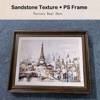 Impression sur toile de luxe à texture grès Tour Eiffel Paris, directement de l'usine, avec cadre PS pour décoration de cheminée et salon