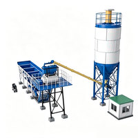 Planta Mezcladora de Concreto Estacionaria Marca SCHWELL Modelo HZS25, Mezcladora JS500, Equipo de Dosificación PLD1200, Silo de 80/100 Toneladas para