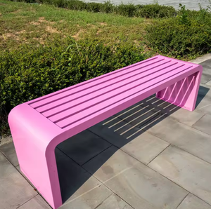 Banco y Silla Modernos de Acero Inoxidable con Respaldo Curvo para Patio, Jardín, Apartamento o Terraza - Product Image 3