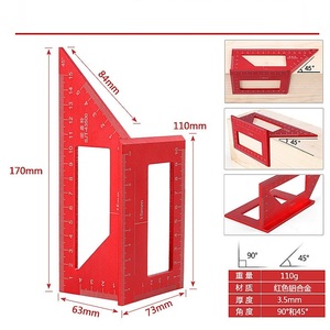 Multi-Functional Woodworking Ruler Measuring Tool for Carpentry 45 90 Degree Marking Ruler T-Shaped <strong>Combination</strong> <strong>Square</strong> - Product Image 5