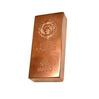 Offre Spéciale : Barre de Cuivre Pur Personnalisable 1kg, 99,9% Pure, pour Investissement, Barre Plate en Cuivre