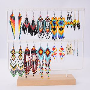 Boucles <span class=keywords><strong>d</strong></span>'oreilles longues ethniques bohèmes B2351, faites à la main, avec des perles Miyuki, pour femmes, bijoux <span class=keywords><strong>d</strong></span>'été - Product Image 1