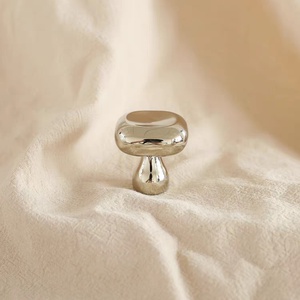 <strong>Vintage</strong>-style Zinc Alloy Electroplated Silver Minimalist Bow Shape <strong>Small</strong> Cabinet Door Handle French-style Wardrobe <strong>Drawer</strong> - Product Image 1