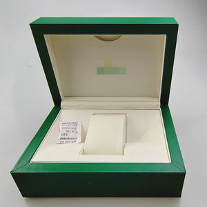 بلاستيك مشهور مع بطانة من جلد الغزال شعار ختم ساخن ساعة دور خضراء مع أوراق - Product Image 5