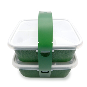 Source Factory Customization <strong>Square</strong> PP Microwave Safe Takeout <strong>Plastic</strong> Takeaway Food <strong>Containers</strong> with Divide for Fast Food - Product Image 2
