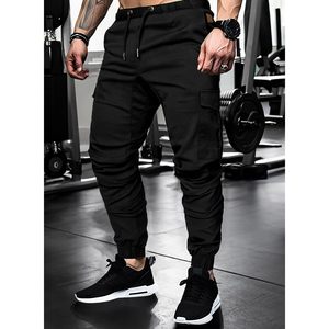 Pantalones Cargo para Hombre, de Algodón, Ajustados, con Cordón, 6 Bolsillos, Pantalones Deportivos Transpirables, Ropa Casual - Product Image 3