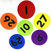 Marqueurs salles de classe taches assises tapis point plusieurs couleurs cercle coloré sol adhésif Nylon crochet et boucle attache point