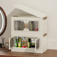 Boîtes de rangement pliables grande capacité avec roulettes, design modulaire, conteneurs en plastique pour cuisine, garde-manger et chambre d'enfant