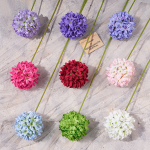 Fleurs artificielles en soie, bouquet de fleurs de ciboulette, décoration de mariage et de maison, boules d'oignon réalistes moulées par injection XMR - Product Image 1