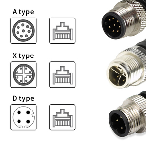 Cable hembra macho de 8 pines a rj45, <span class=keywords><strong>conector</strong></span> <span class=keywords><strong>ethernet</strong></span> <span class=keywords><strong>m12</strong></span> a rj45, 8 pines, <span class=keywords><strong>m12</strong></span> a rj45 - Product Image 2