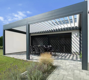 Pergola en aluminium pour extérieur, pour cour, patio et <span class=keywords><strong>cuisine</strong></span>, protection solaire, protection contre la pluie, <span class=keywords><strong>abri</strong></span>, taille et couleur personnalisées - Product Image 2