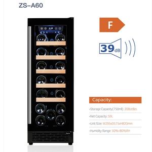 Refrigerador de vino integrado Enfriador de vino de 18 botellas Acero inoxidable Eléctrico 65 Cerradura de temperatura constante Perilla de puerta inteligente Clase F - Product Image 3