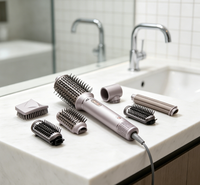 Anbolife Brosse à cheveux LED 1200W BLDC à revêtement céramique, multi-températures, multi-accessoires, 110 000 tr/min, ensemble sèche-cheveux 1 an de garantie