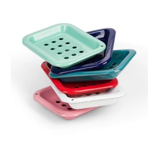 <span class=keywords><strong>Portasapone</strong></span> in Smalto per Bagno di Alta Qualità OEM con Vassoio Raccogligocce Rimovibile e Fori di Drenaggio - Product Image 5