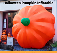 Accessoires de décoration d'Halloween pour l'aménagement de scènes avec lanternes citrouilles - Grandes figurines gonflables d'araignées et d'esprits pour l'extérieur