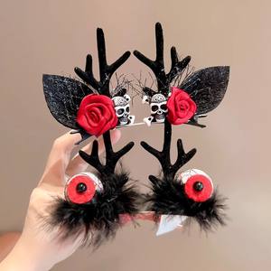 Nouveau Halloween maquillage fête bal bandes de cheveux accessoires citrouille Spooky chauve-souris avec pinces à cheveux accessoires de cheveux pour enfants - Product Image 5