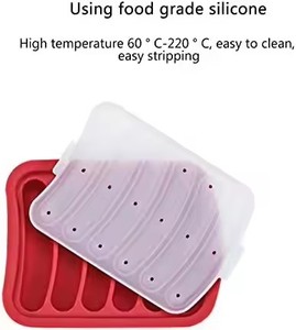 Molde de Silicona Ecológico para Hornear Salchichas y Hot Dogs con 6 Cavidades, Personalizable con Logotipo, para Dulces y Chocolate - Product Image 3