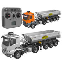 Camion benne télécommandé HUINA Kabolite K5801 1/14 en métal renforcé, modèle de tracteur-remorque 4x4 à 12 canaux 2.4G avec chargeur