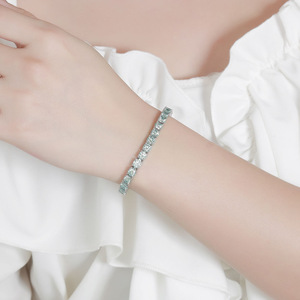 <span class=keywords><strong>Pulsera</strong></span> <span class=keywords><strong>de</strong></span> cadena <span class=keywords><strong>de</strong></span> tenis <span class=keywords><strong>de</strong></span> plata 925 con diamantes redondos verdes oscuros <span class=keywords><strong>de</strong></span> 10, 30, <span class=keywords><strong>50</strong></span> y <span class=keywords><strong>1</strong></span> quilate, unisex, para parejas, con una hilera completa <span class=keywords><strong>de</strong></span> diamantes, para mujer - Product Image 4