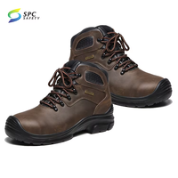 Chaussures de sécurité anti-eau entièrement en cuir anti-froid pour l'hiver chaussures de sécurité imperméables pour la construction minière chaussures de sécurité imperméables boisées marron pour hommes