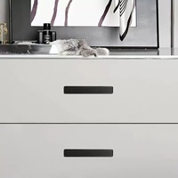 Poignée encastrée en alliage de zinc, poignée dissimulée, style moderne minimaliste, pour porte coulissante, armoire, quincaillerie polyvalente