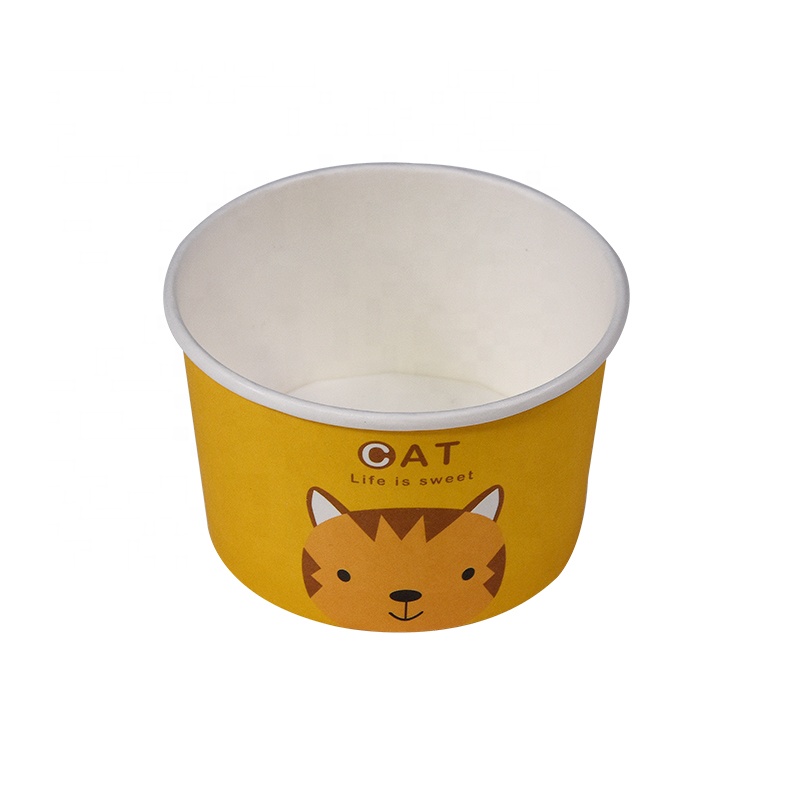 16oz Disposable Thickened Paper Ice Cream Cups For Beverage