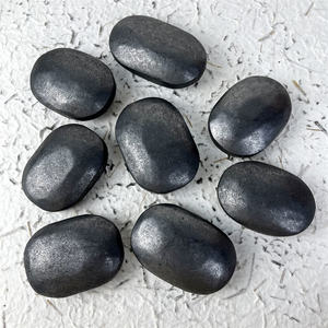 Commercio all'ingrosso di alta qualità di pietra di <span class=keywords><strong>Shungite</strong></span> di quarzo di <span class=keywords><strong>Shungite</strong></span> lucido pietra di palma per Fengshui - Product Image 1