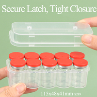 Boîte de rangement pour flacons en plastique YUZMEI, 1 ou 3 compartiments, étui transparent en plastique pour flacons en verre de 3 ml, conteneur de protection pour ampoules