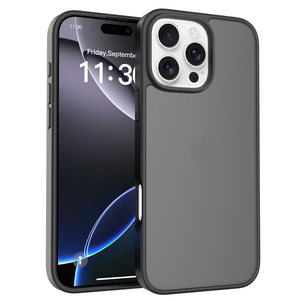 Coques de téléphone portable pour 15 Pro Max, luxe, mat, givré, effet peau de bébé, dos en PC, cadre en TPU, antichoc, anti-traces de doigts - Product Image 1