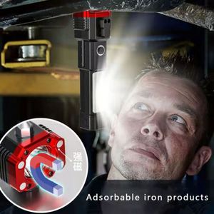 Wosen Xách Tay Đa Chức Năng Xe Thoát Khỏi Búa Cửa Sổ Ngắt Đèn Lồng Có Thể Sạc Lại LED <span class=keywords><strong>Torch</strong></span> Ánh Sáng Đèn Pin Chiến Thuật - Product Image 4