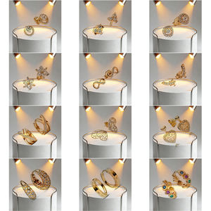 Nuevos Pendientes Originales de Plata de Ley 925 para Mujer, Aros con Forma de Corazón, Oro Rosa, Regalo de Boda, Joyería de Lujo - Product Image 1