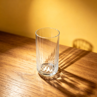 YS 510ml Gobelet en verre côtelé premium, style sport, portable, compatible lave-vaisselle et micro-ondes, tasse moderne texturée pour eau et jus, pour la maison