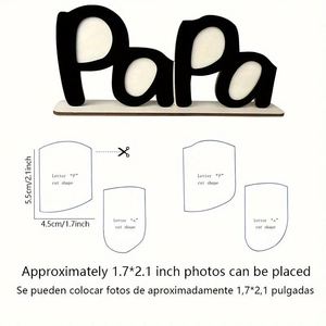 Wholesale Custom Papa Letter Photo <b>Frame</b>, Branded <b>Wooden</b> Family <b>Picture</b> Holder, Promotional Gift for Family & Lifestyle Brands - Product Image 4