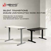 Bureau debout électrique à double moteur en acier, design contemporain, ergonomique, ultra silencieux, anti-collision, robuste, réglable en hauteur